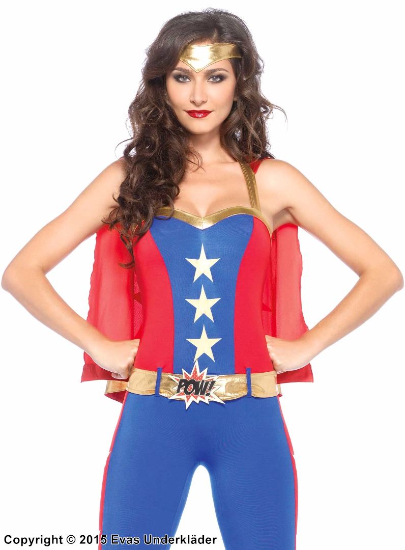 Wonder Woman Underwear, Womens Boom Pow Briefs Red